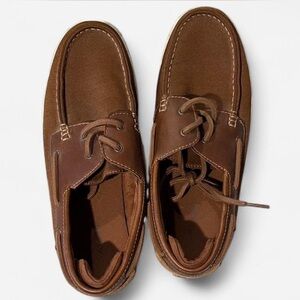 Aldo Brown Leather Boat Shoes with Moccasin-Style Toe